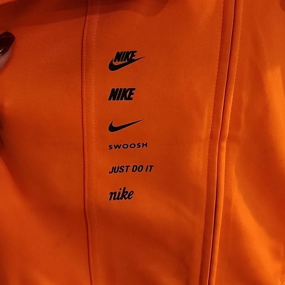Nike Neon Orange Polyknit Swoosh Jacket Size Large - Picture 5 of 11
